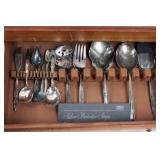 Oneida, Holmes & Edwards & International Silver Flatware Set in Wooden Chest