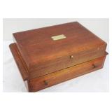 Oneida, Holmes & Edwards & International Silver Flatware Set in Wooden Chest
