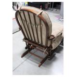 Upholstered Rocking Recliner & Ottoman (Lot of 2)