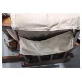 Upholstered Rocking Recliner & Ottoman (Lot of 2)
