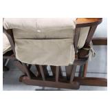 Upholstered Rocking Recliner & Ottoman (Lot of 2)