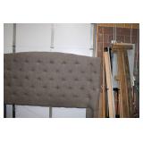 King Sized Upholstered Tufted Bed Frame With Headboard & Footboard