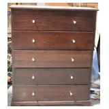 Wood 5-Drawer Dresser Chest