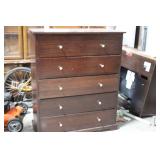 Wood 5-Drawer Dresser Chest