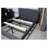Queen Upholstered Bed Frame With Headboard & Slats