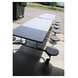 SICO Folding Rollaway Table With Attached Stools 30" x 12