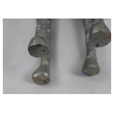 Mixed Metal Giraffe Figurine & Heart Hand Sculpture