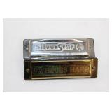 Hohner Silver Star & Blues Harp Harmonica Lot of 2