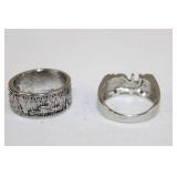 Insult Statement Rings Size 8.5-9 (Lot of 2)