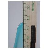 Tall Turquoise Art Glass Vase