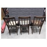 Wood Dining Chairs With Needlepoint Seats (Set of 3)