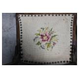 Wood Dining Chairs With Needlepoint Seats (Set of 3)