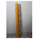 Johnson Level & Tool 48" Wooden Level With Yellow Carry Case (Lot of 2)