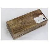 Mixed Jewelry & Stones Set in Carved Wood Box
