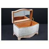 Ethan Allen Wood Jewelry Box With Mirror
