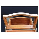 Ethan Allen Wood Jewelry Box With Mirror