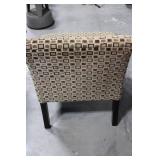 Upholstered Accent Chair With Square Pattern