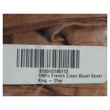 100% French Linen Duvet Cover - King/Cal King - Clay | BOKSER HOME