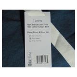 French Linen and Cotton Duvet Cover & Sham Set - Full/Queen - Baltic | BOKSER HOME
