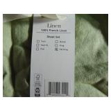 100% French Linen Sheet Set - Cal King - Matcha | BOKSER HOME