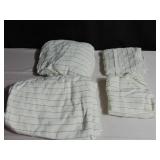 100% French Linen Sheet Set - Cal King - Charcoal Pencil Stripe | BOKSER HOME