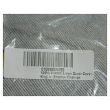 100% French Linen Duvet Cover - King/Cal King - Shadow Pinstripe | BOKSER HOME