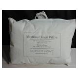 Medium 700 Fill Power Luxury White Duck Down Machine Washable White Bed Pillow - Standard/Queen | BOKSER HOME