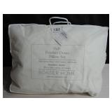 Medium 700 Fill Power Luxury White Duck Down Machine Washable White Bed Pillow - Standard/Queen | BOKSER HOME