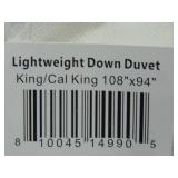Lightweight 700 Fill Power Luxury White Duck Down Duvet Comforter Insert - King/Cal King | BOKSER HOME