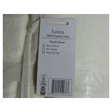 100% French Linen Duvet Cover - King/Cal King - White | BOKSER HOME