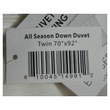 All Season 700 Fill Power Luxury White Duck Down Duvet Comforter Insert - Twin | BOKSER HOME