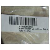 100% French Linen Sheet Set - Queen - Putty Heather | BOKSER HOME