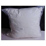 26"X26" Euro French Linen Feather & Down Throw Pillow - White - Bokser Home