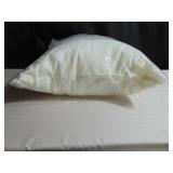 26"X26" Euro French Linen Feather & Down Throw Pillow - White - Bokser Home