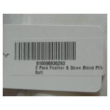 2 Pack Soft White Duck Feather & Down Bed Pillow - King | BOKSER HOME