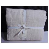 French Linen Box Stitch Quilt - King/Cal King - Putty Heather | BOKSER HOME