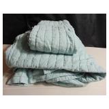 French Linen Channel Stitch Quilt & Sham Set - King/Cal King - Wave | BOKSER HOME