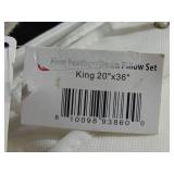 2 Pack Firm White Duck Feather & Down Bed Pillow - King | BOKSER HOME
