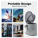 Portable Lightweight Large Compact Toilet Commode with Detachable Inner Bucket - Brand New