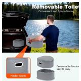 Portable Lightweight Large Compact Toilet Commode with Detachable Inner Bucket - Brand New