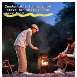 Iron Portable Wood or Charcoal Burning Heavy Duty Black Outdoor Camp Stove - Brand New