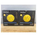8 PickPeak M-40 Outdoor Pickleball Balls - Brand New *A