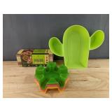 Garden Republic Salsa Starter Grow Kit, Cactus Chip & Dip Tray & 3 Taco Holders - Brand New