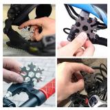 4 18-in-1 Snowflake Multi Tool Stainless Steel Keychains - New