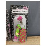 Char Charms Water Bottle Pouch, Bottle Charms, 6 Animal Straw Covers, 4 Hawaiian Straw Covers - Brand New