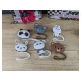 Char Charms Water Bottle Pouch, Bottle Charms, 6 Animal Straw Covers, 4 Hawaiian Straw Covers - Brand New
