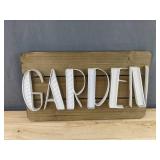 2 Better Homes & Gardens Wood Garden Wall Art Signs - Brand New *A