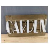 2 Better Homes & Gardens Wood Garden Wall Art Signs - Brand New *A