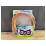 Speedo Kids Goggles & 3 Sun Squad Swim Rings - Brand New *A