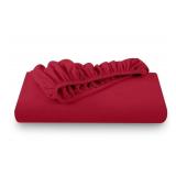 Bare Home Queen Red Flannel Fitted Sheet - $43 Retail - Brand New
